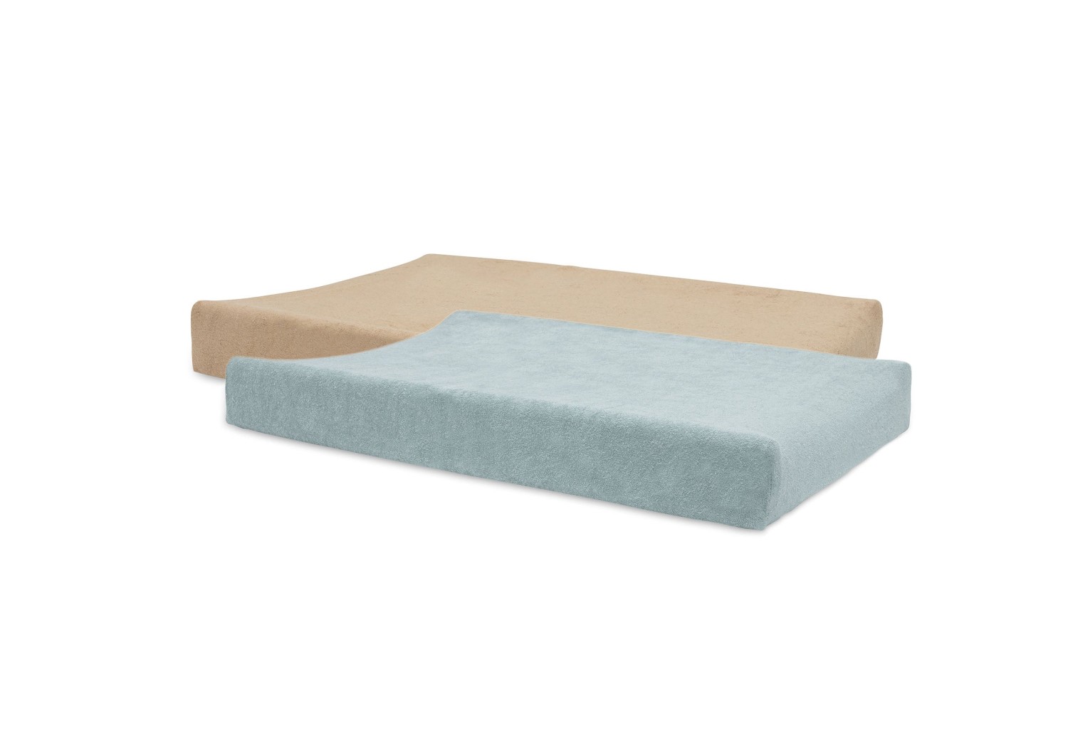 Badstof Aankleedkussenhoes 50x70cm - Sea Green/Biscuit