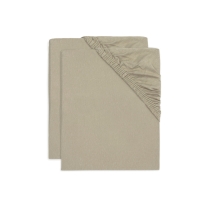 Hoeslaken Jersey 60x120cm - Olijfgroen - 2 Stuks
