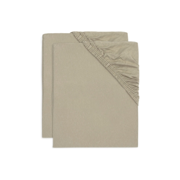 Hoeslaken Jersey 60x120cm - Olijfgroen - 2 Stuks