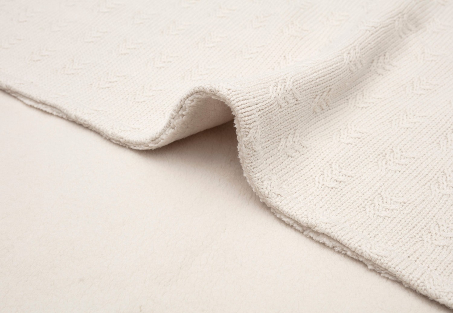 Deken Ledikant Grain Knit - Oatmeal/Velvet - afbeelding 6