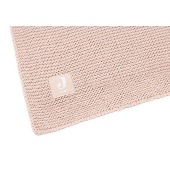 Jollein - Deken Wieg 75x100cm Basic Knit - Wild Rose