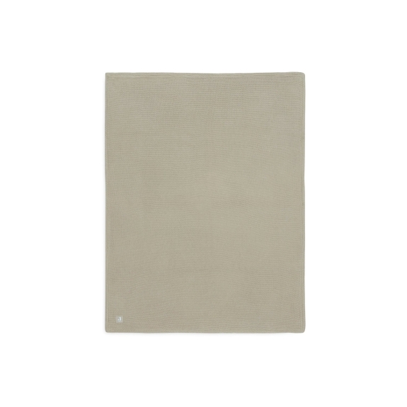 Jollein - Deken Wieg Basic Knit - Olive Green/Fleece