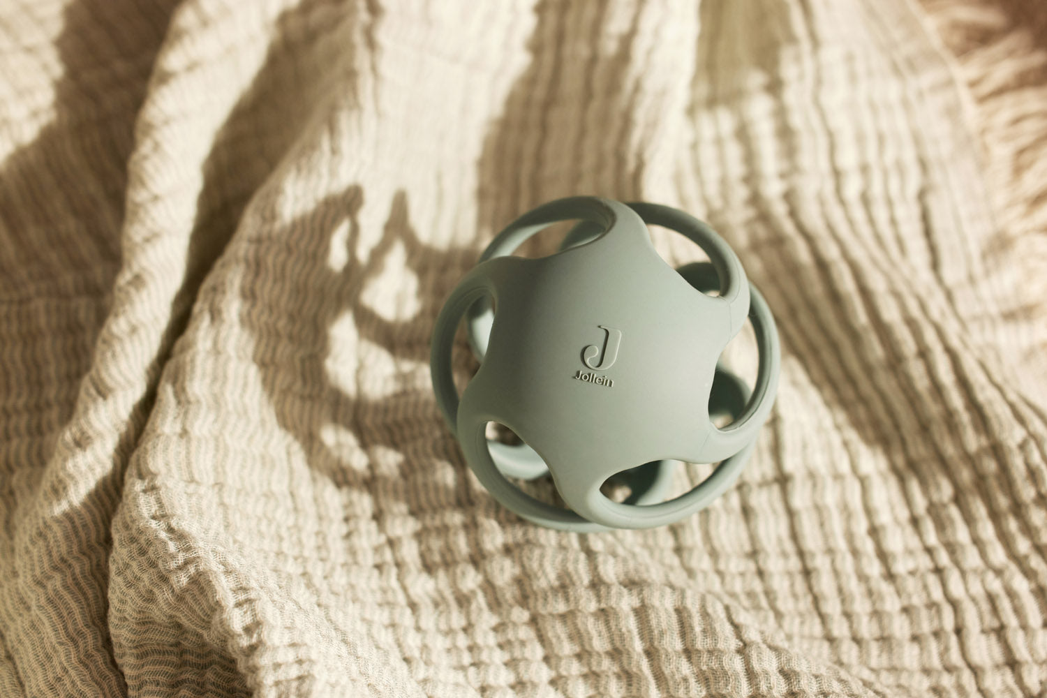 Siliconen Bijtring Bal  9,5cm - Sea Green - afbeelding 5