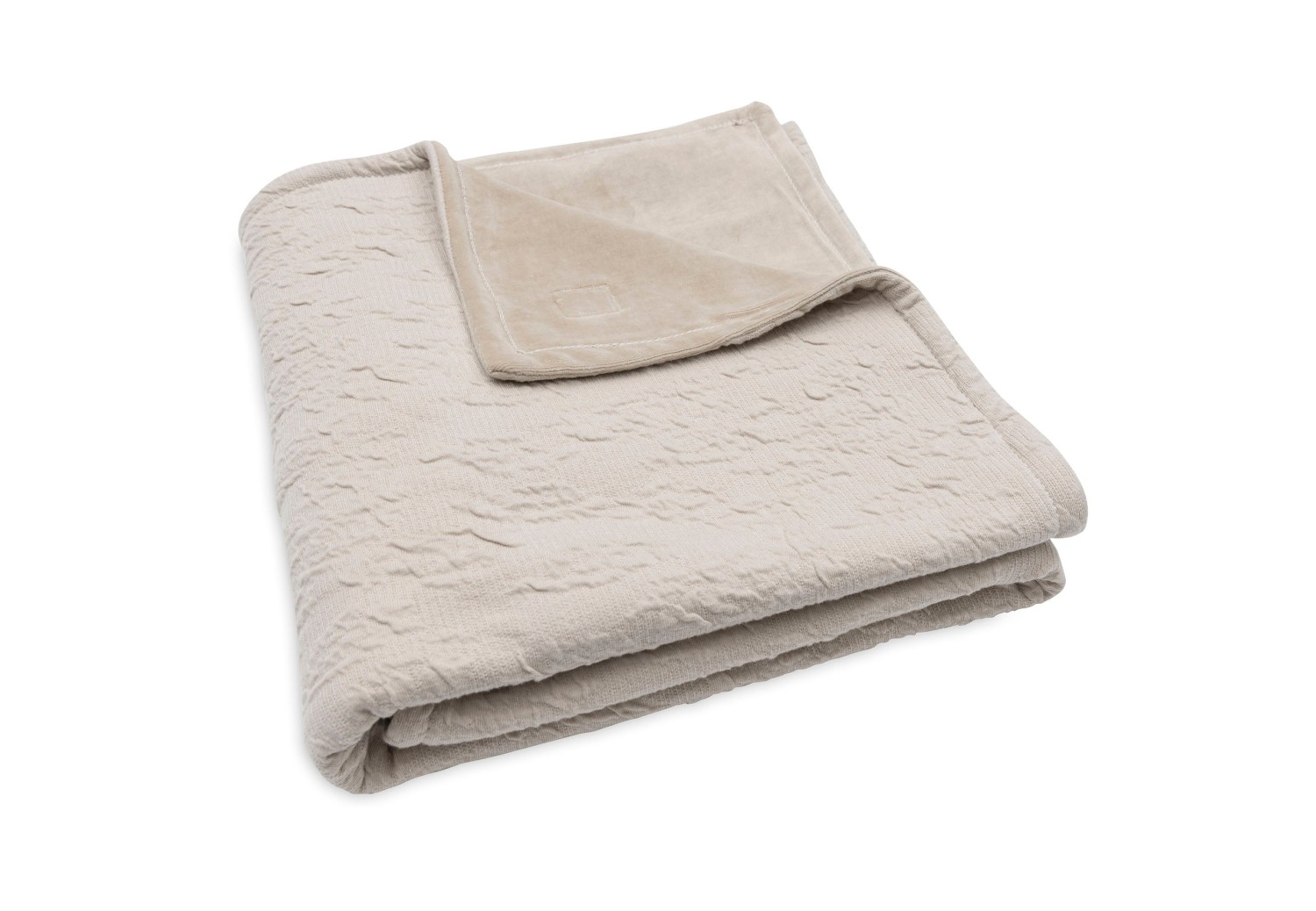 Comfy Dekentje 100x150cm met Crinkle Golfjes - Nougat - afbeelding 5