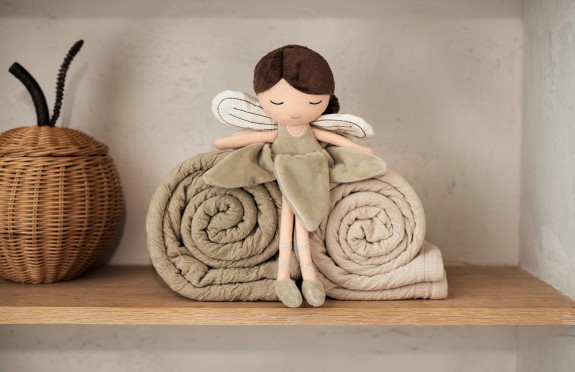 Comfy Dekentje 100x150cm met Crinkle Golfjes - Nougat