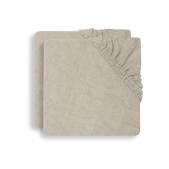 Badstof Aankleedkussenhoes 75x85cm Nougat - 2 Stuks