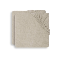 Badstof Aankleedkussenhoes 75x85cm Nougat - 2 Stuks