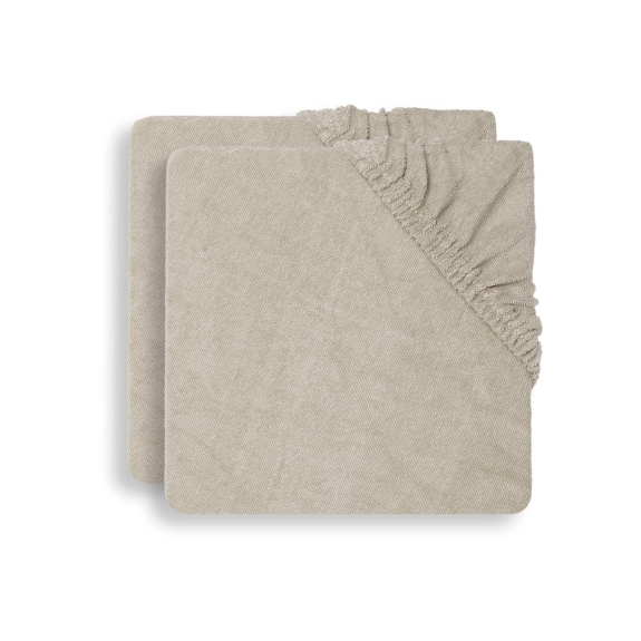 Badstof Aankleedkussenhoes 75x85cm Nougat - 2 Stuks