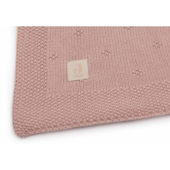 Jollein - Deken Wieg 75x100cm Cosy Knit - Wild Rose
