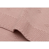 Jollein - Deken Wieg 75x100cm Cosy Knit - Wild Rose