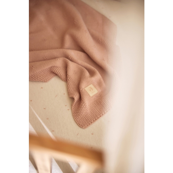 Jollein - Deken Wieg 75x100cm Cosy Knit - Wild Rose