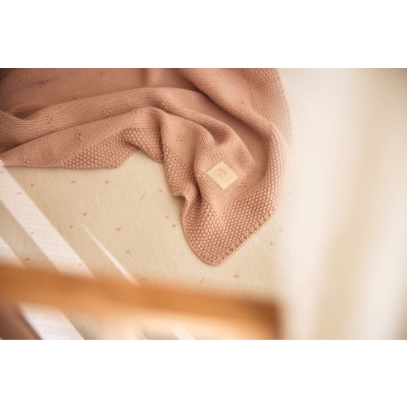 Jollein - Deken Wieg 75x100cm Cosy Knit - Wild Rose
