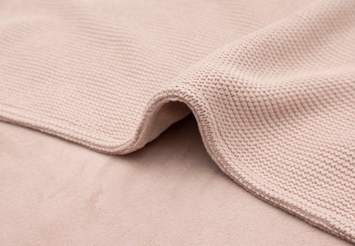 Deken Wieg 75x100cm Basic Knit - Wild Rose - afbeelding 6