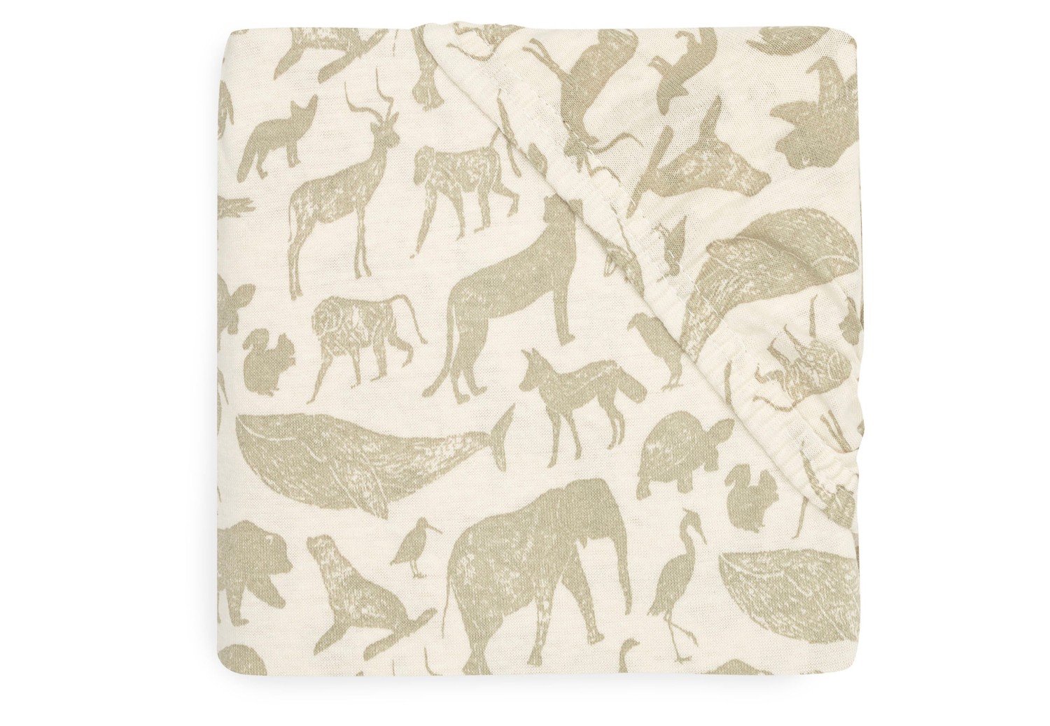 Hoeslaken Animals - Olijfgroen