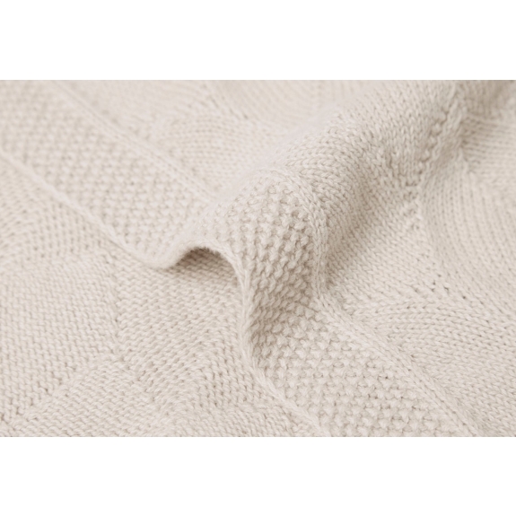 Gebreid Ledikant Deken 100x150cm - Nougat - GOTS