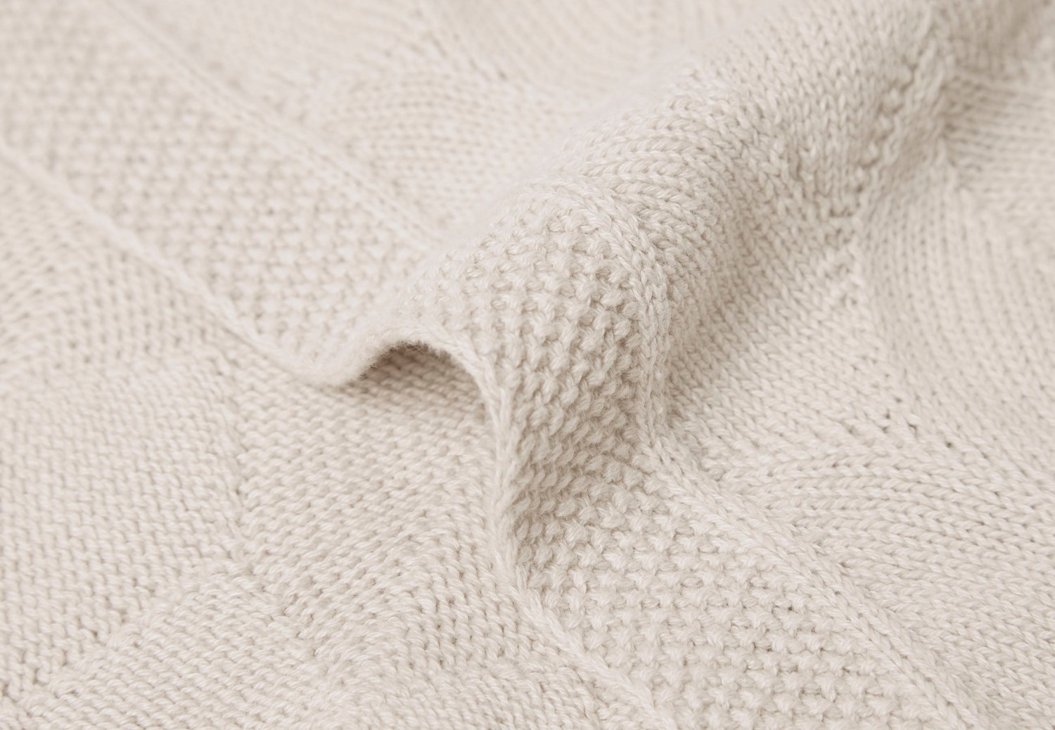 Gebreid Ledikant Deken 100x150cm - Nougat - GOTS - afbeelding 6