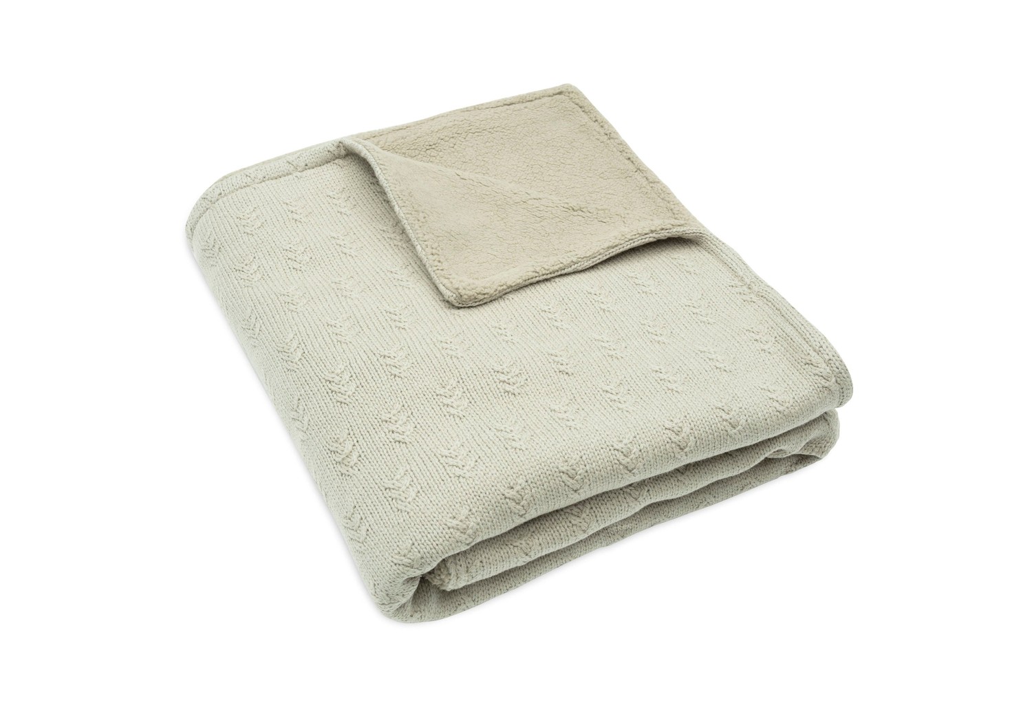 Deken Ledikant Grain Knit - Olive Green - afbeelding 3
