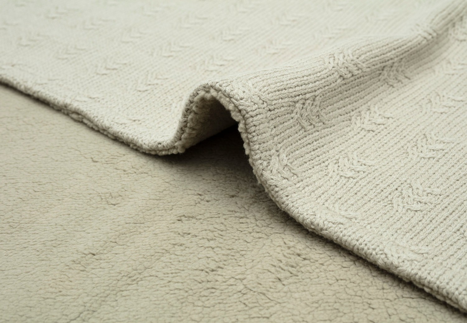 Deken Ledikant Grain Knit - Olive Green - afbeelding 4