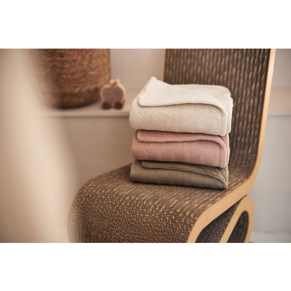 Jollein - Deken Ledikant Grain Knit - Olive Green