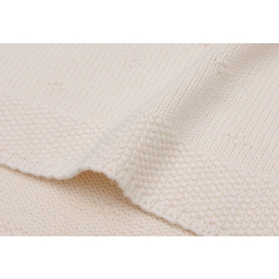 Jollein - Gebreide Deken Wieg 75x100cm Cosy Knit - Ivory