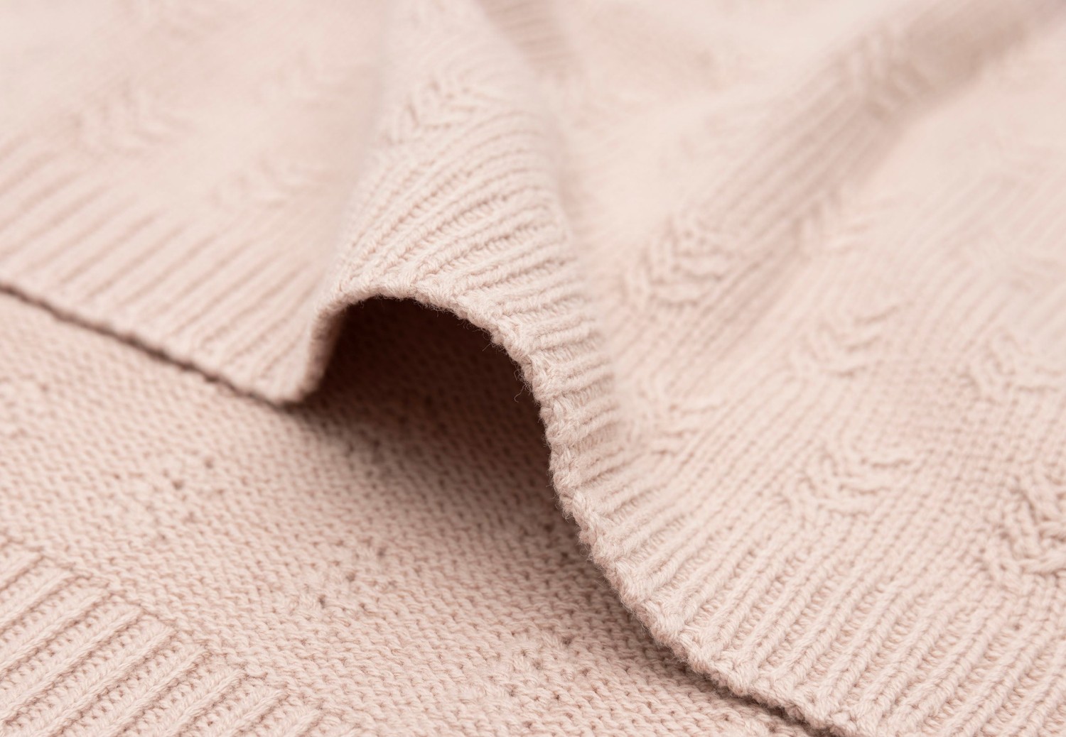 Deken Ledikant Grain Knit - Wild Rose - afbeelding 6