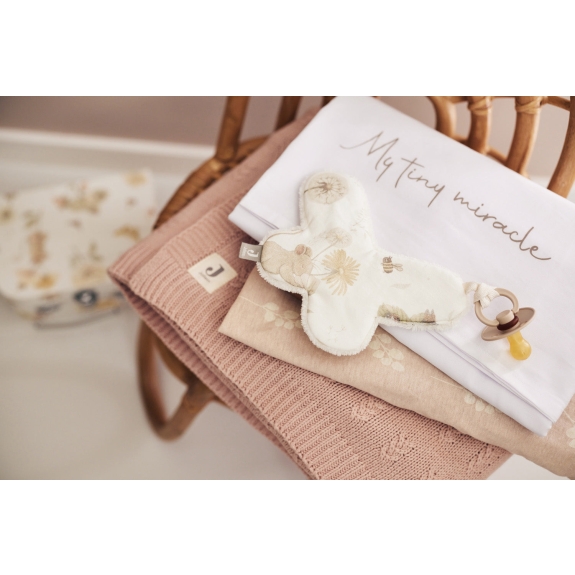 Jollein - Deken Ledikant Grain Knit - Wild Rose