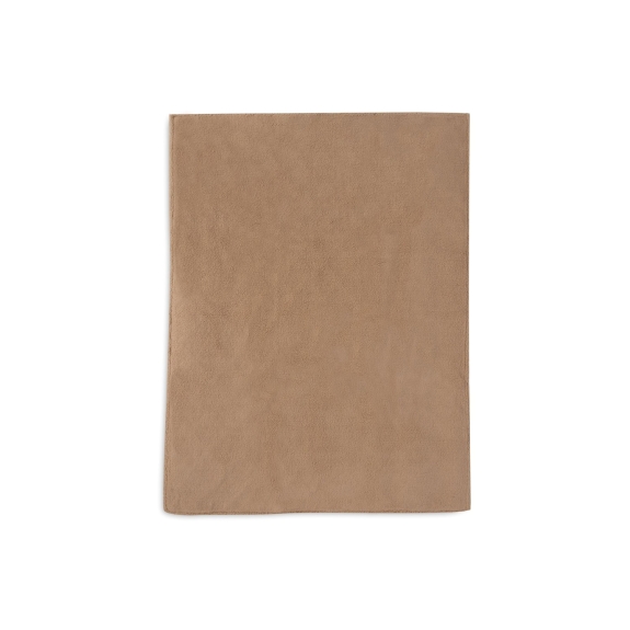 Ledikant Deken Check Knit - Biscuit/Teddy Fleece