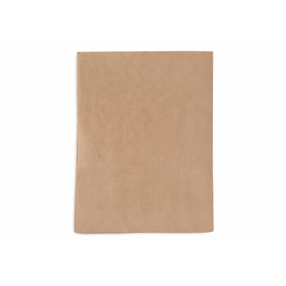 Ledikant Deken Check Knit - Biscuit/Teddy Fleece