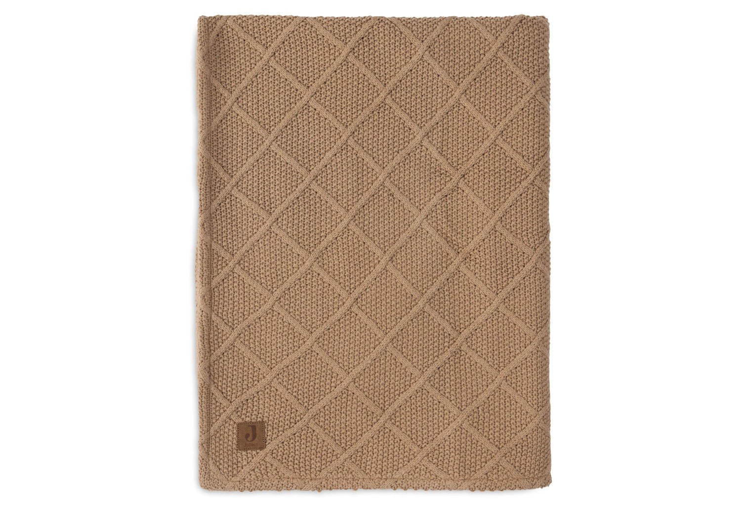 Ledikant Deken Check Knit - Biscuit/Teddy Fleece - afbeelding 8