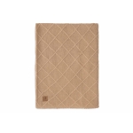 Ledikant Deken Check Knit - Biscuit/Teddy Fleece