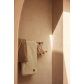 Ledikant Deken Check Knit - Biscuit/Teddy Fleece