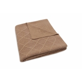 Jollein - Ledikant Deken Check Knit - Biscuit