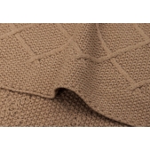 Jollein - Ledikant Deken Check Knit - Biscuit