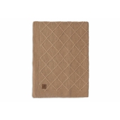 Jollein - Ledikant Deken Check Knit - Biscuit