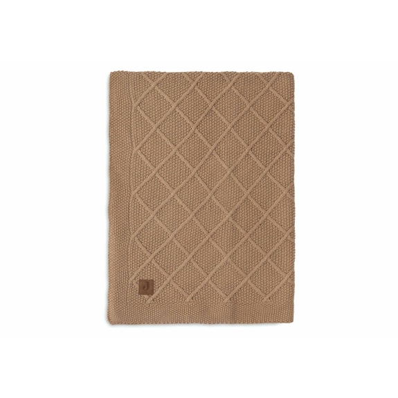 Jollein - Ledikant Deken Check Knit - Biscuit