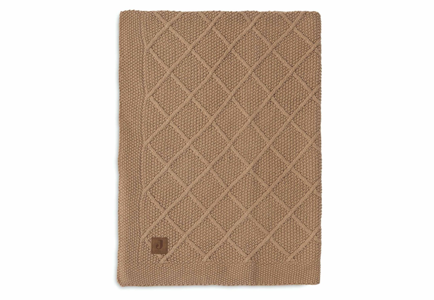 Ledikant Deken Check Knit - Biscuit