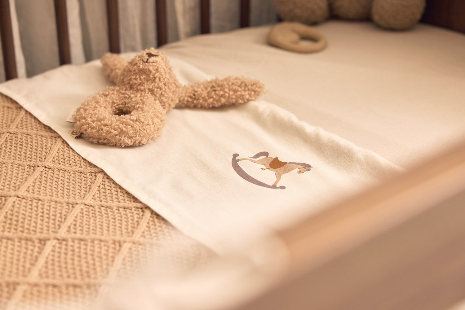 Ledikant Deken Check Knit - Biscuit - afbeelding 8
