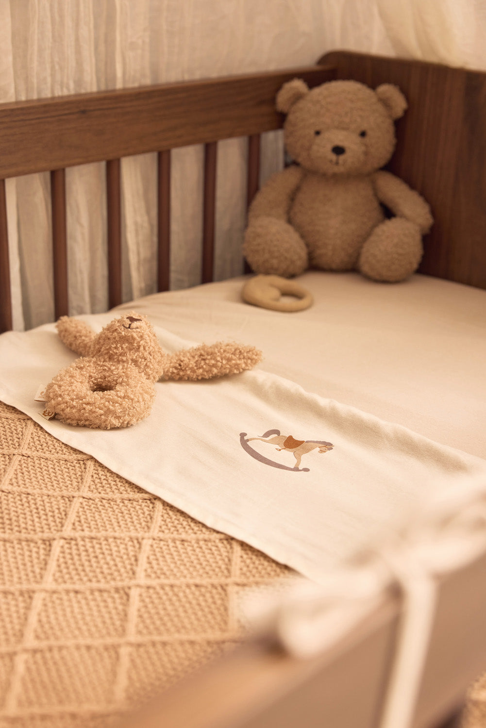 Ledikant Deken Check Knit - Biscuit - afbeelding 10