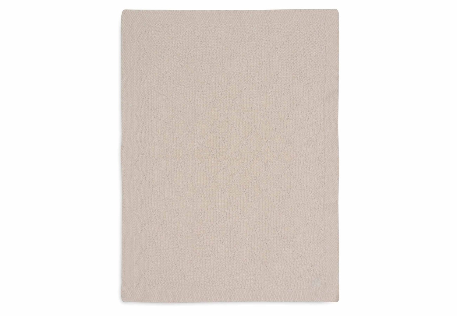 Gebreide Wiegdeken 75x100cm - Oatmeal - afbeelding 2