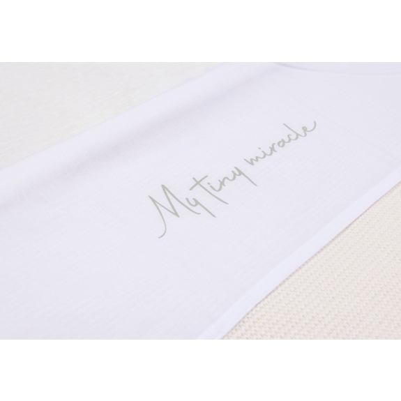 Laken Wieg 75x100cm My Tiny Miracle - Olijfgroen