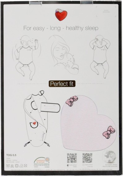 Puckababy Piep - Inbakerslaapzak 0/3 m - Pink Bowy