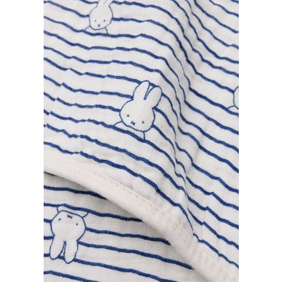 Jollein - Hydrofiel Deken Wieg Miffy Stripe - Navy