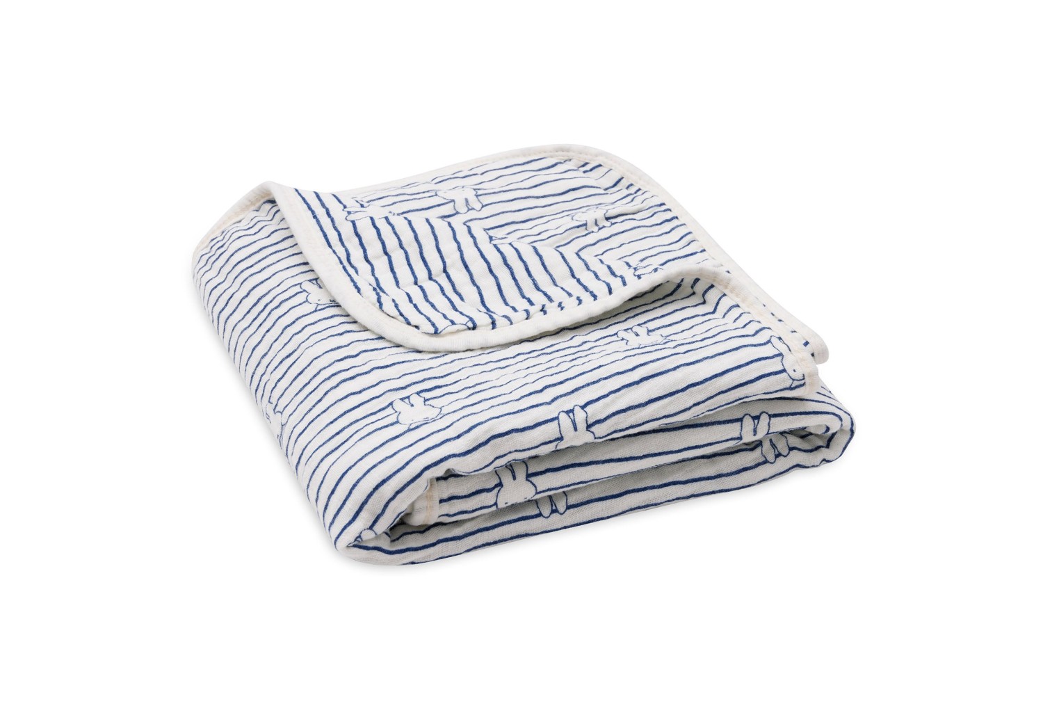 Hydrofiel Deken Wieg Miffy Stripe - Navy - afbeelding 4