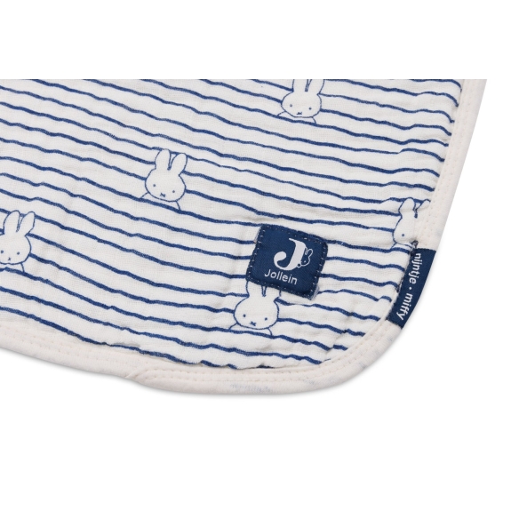 Jollein - Hydrofiel Deken Wieg Miffy Stripe - Navy