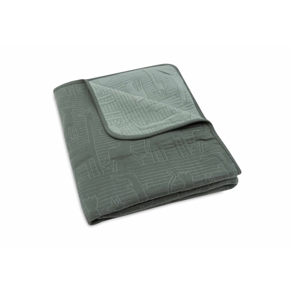 Ledikant Deken 100x150cm Jungle Jambo - Ash Green