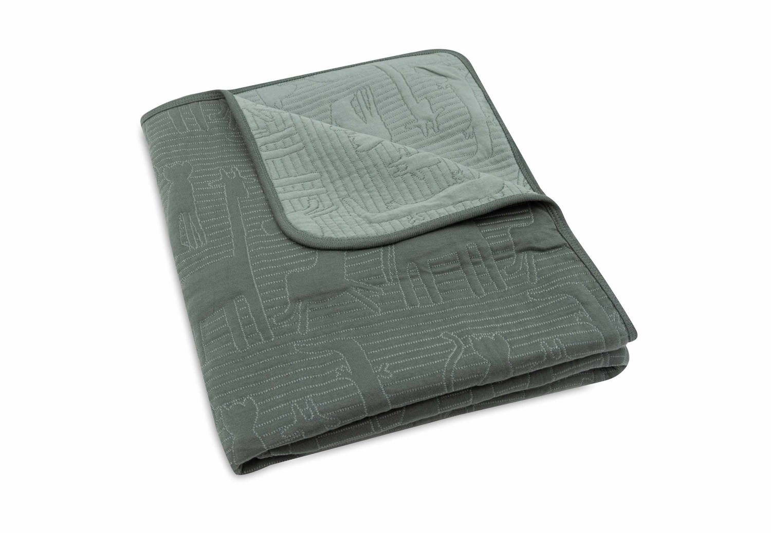 Ledikant Deken 100x150cm Jungle Jambo - Ash Green - afbeelding 2