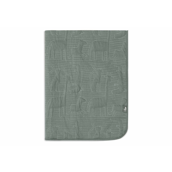 Ledikant Deken 100x150cm Jungle Jambo - Ash Green
