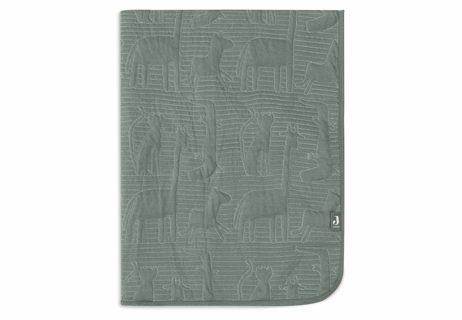 Ledikant Deken 100x150cm Jungle Jambo - Ash Green