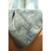 Ledikant Deken 100x150cm Jungle Jambo - Ash Green