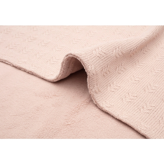 Jollein - Deken Ledikant Grain Knit - Wild Rose/Velvet